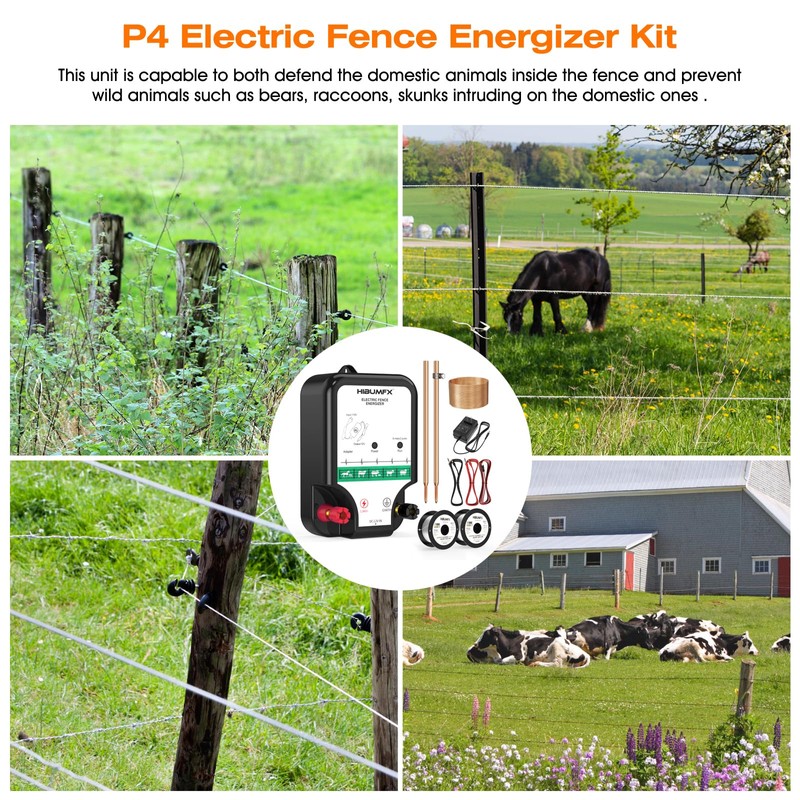 P4 Electric Fence Energizer Smart Fencing System with grounding Systems