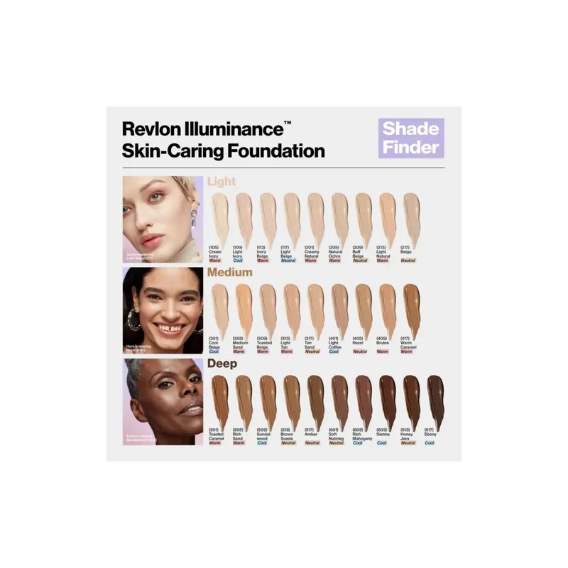 Revlon Illuminance Skin-caring Foundation 5% Acid Hialuronic Medium Sand 305