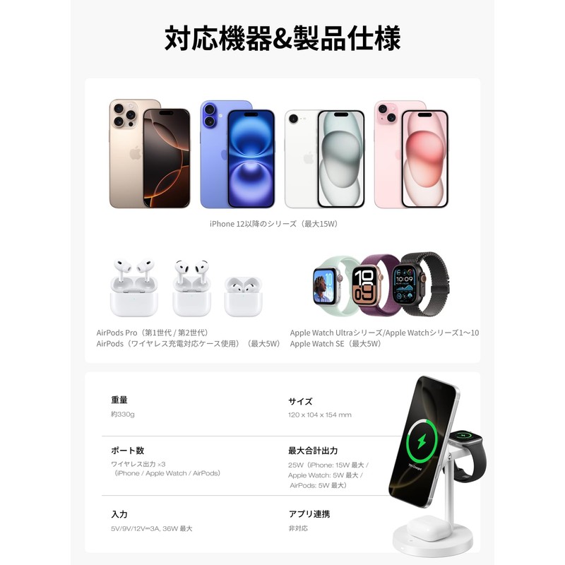 Qi2 Wireless Charging EcoFlow RAPID Mag 3-in-1 Wireless Charging Station