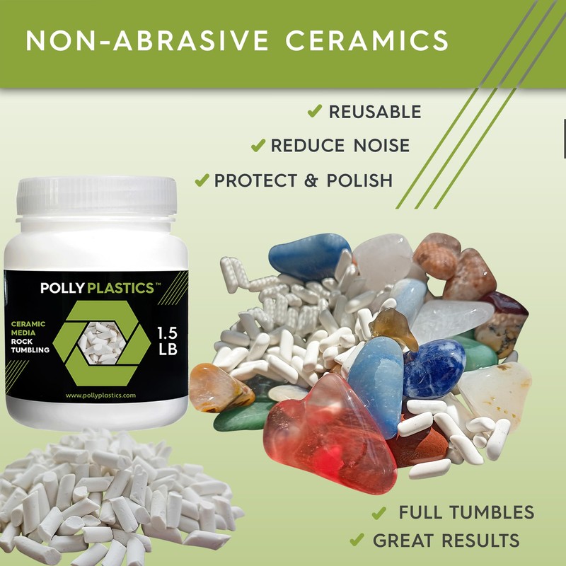 Polly Plastics Rock Tumbling Ceramic Filler Media (Small Cylinder Size)