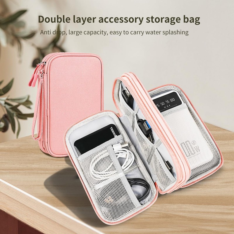 PAPOEEA Cable Bag Electronic Bag Organiser Universal Cable Organiser Bag,