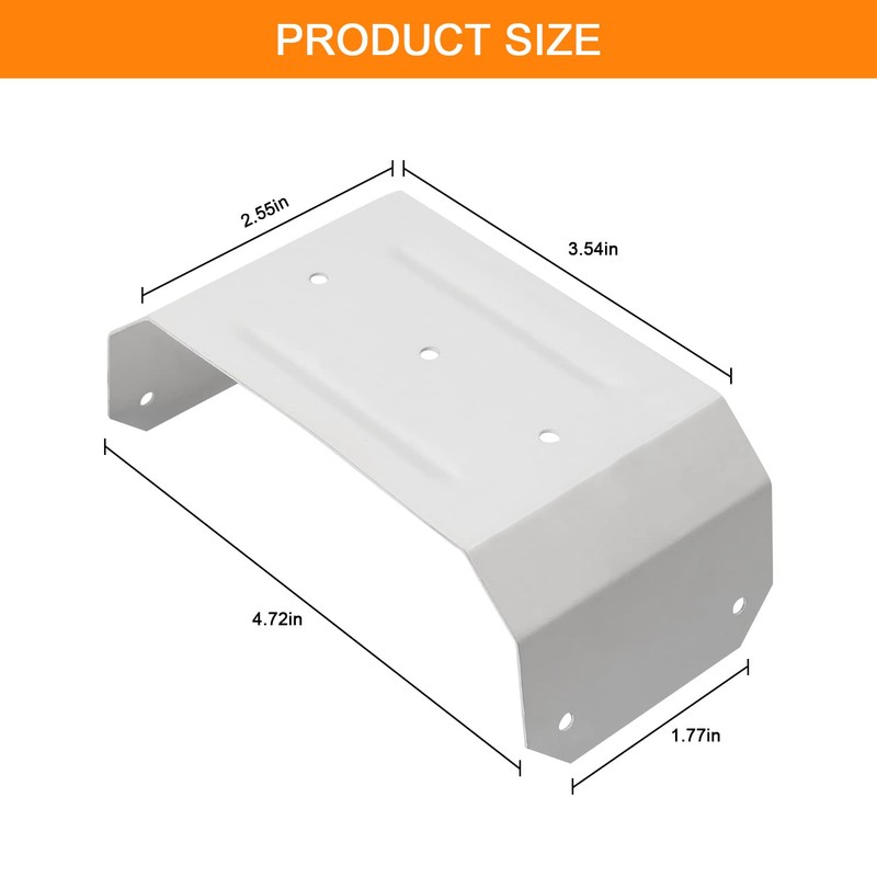 Downspout Adapter Gutter Pipe Clip Hidden Bracket 3x4 White Set