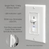 Maxxima Dimmer Electrical Light Switch - Featuring Blue Indicator Light,