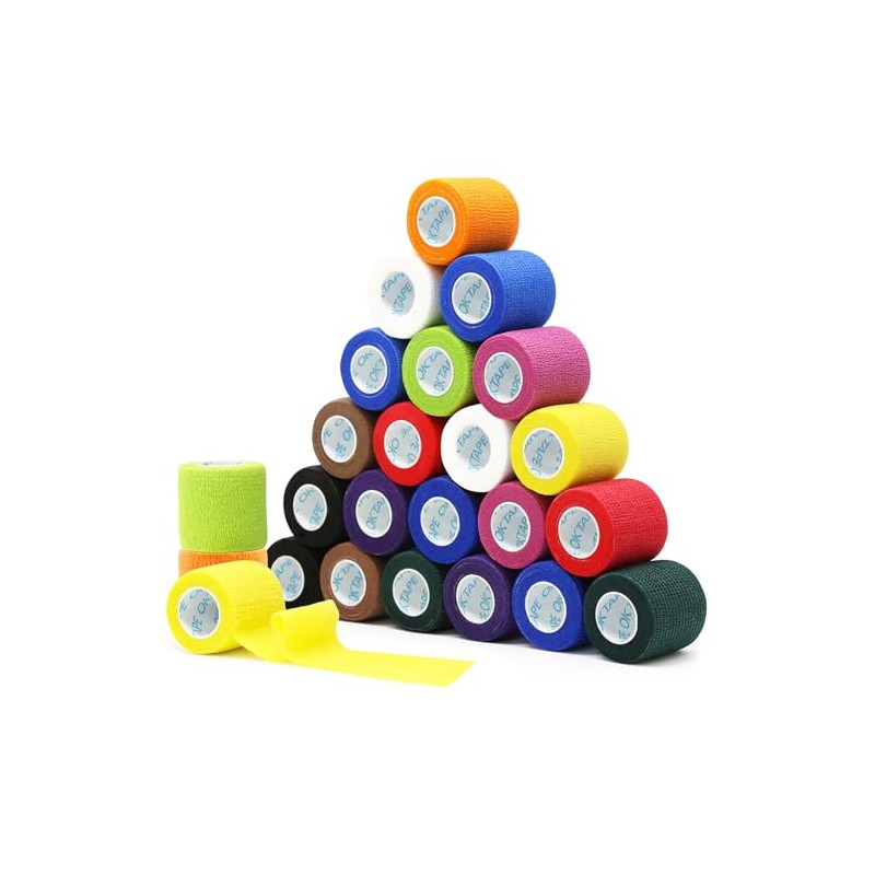 Self-Adhesive Cohesive Bandage Wrap - 24 Rolls