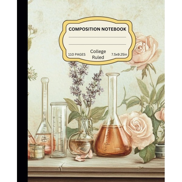 Composition Notebook College Ruled: Vintage Aesthetic Science Lab Tools &