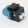 LC Duplex Fiber Optic Adapter Keystone Jack Insert Coupler, Singlemode/Multimode