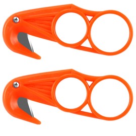 NffPOTRee 2 Pack Fish Belly Remove Cutter，Heavy Duty Carbon Steel Bait Knife, Non-Slip Ergonomic Handle - Fishing Gutting Tool for Freshwater & Saltwater