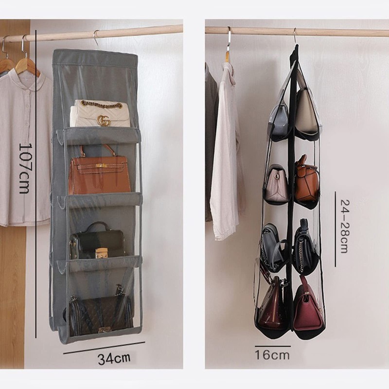 DQZSY Handbag Hanging Organizer (8 Pocket), Hanging Purse Organizer Handbag