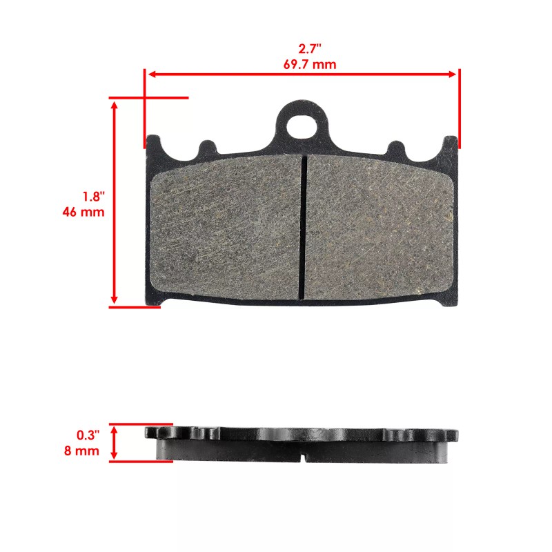 Caltric Front And Rear Brake Pads for Suzuki GSX650F 2008