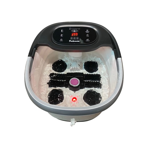 Luxury All in One Foot Spa - Motorized and Heated Massager - Enjoy The Same Foot Spa at Home Heat, Bubble Jets, Pedicure Stone, Motorized Massage Roller to Relieve Feet Stress