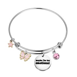 Singer Bracelet God Maybe I'm Too Emotional Gift Pop Music Fan Gift Album Bracelet, Stainless Steel