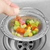 RAFIYU Pack of 2 Stainless Steel Sink Strainer with Handle,