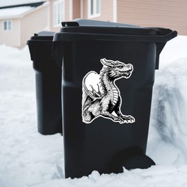 Extra Large 460mm 'Cunning Dragon ' Permanent Sticker Decal for Cars/Windows/Bins/Walls (DW00118391)