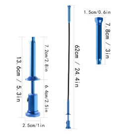 Bendable Hose Reacher Flexible 24.4 in Grabber Tool 4 Claw Pick up Magnetic with LED Light Grabber for Garbage Litter Pick,also a gifts for boyfriend on Birthdays, Father's Day,Christmas (Blue)