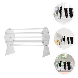 KOMBIUDA Display Stand Acrylic Display Shelves Acrylic Trays for Display Headband Stand Hairband Holder Show Rack Headpiece Organizer Headpiece Stand Organizer Ribbon Headgear Jewelry Rack