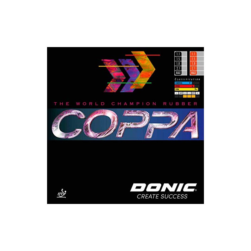 DONIC rubber Coppa, black, 2.1 mm