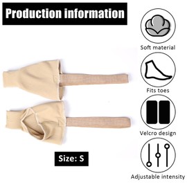 1 Paar Ballenzehen-Korrektor, Valgus-Zehenspreizer, Rutschfester Ballen-Korrektor, Geeignet für Ballen-Korrektor zur Schmerzlinderung bei Tag und Nacht, S-Größe
