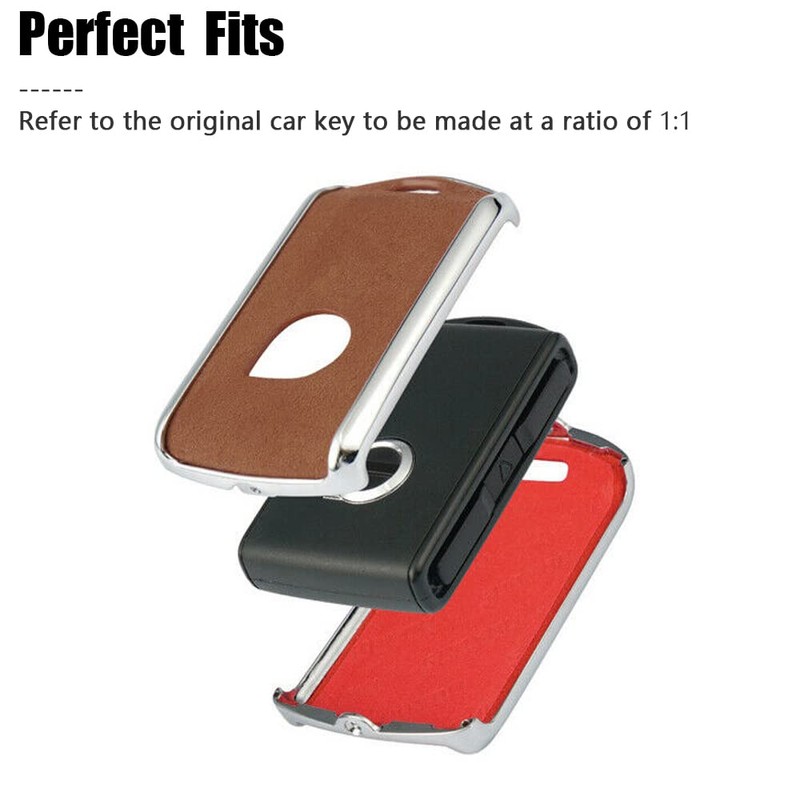 SANRILY Suede Leather Smart Key Fob Cover for Volvo XC90