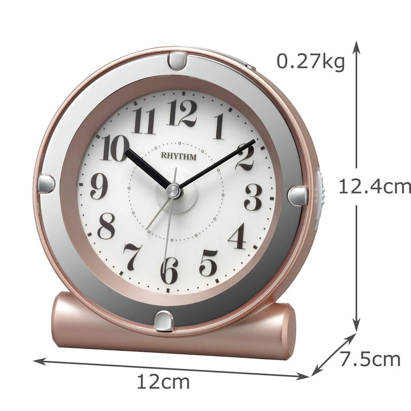 RHYTHM (リズム) Alarm Clock Analog Electronic Sound Alarm Continuous Second