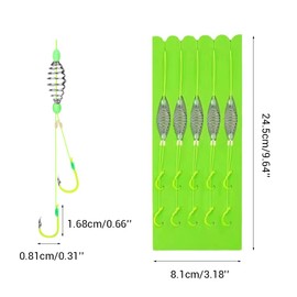 Fishing Hooks, Pack of 5/10 Carp Fishing Bait Hooks, Carp Fishing Bait Hooks, Trap, Luminous Hooks, Fishing Feeders, Carp Hooks with Fluorescent Hooks for Grass Carp, Chub