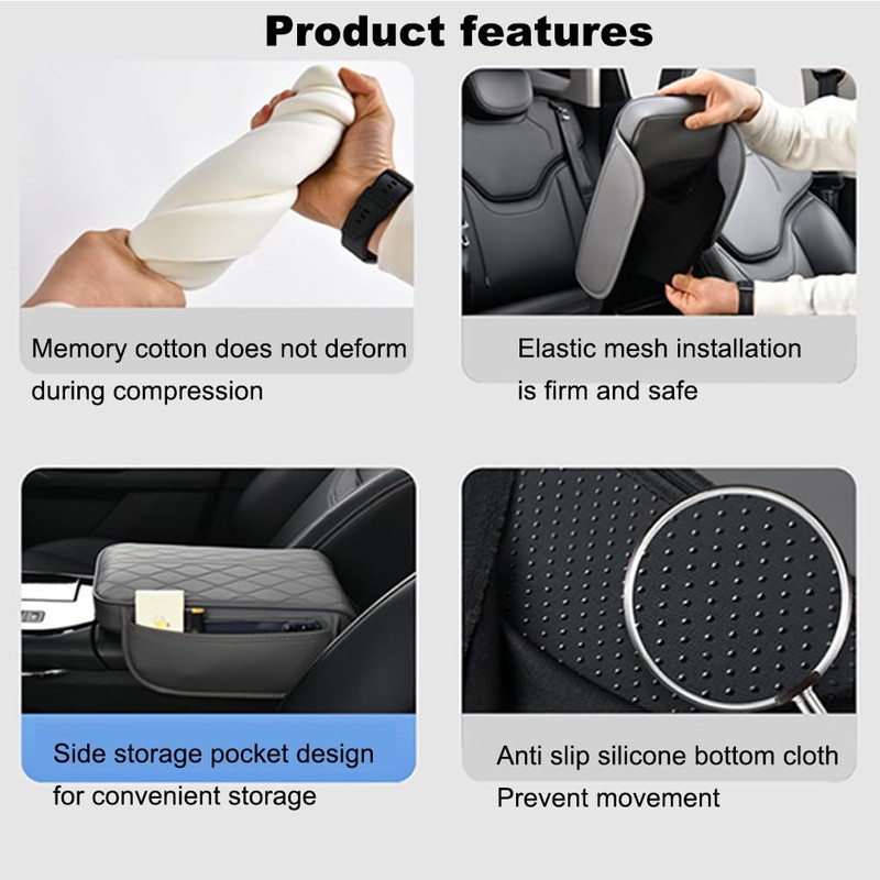 New Universal Car Center Console Cover with Side Pockets -
