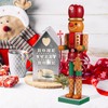 CLISPEED Christmas Wooden Nutcracker Doll Decor: Gingerbread Man Adorn Nutcracker