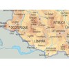 Honduras Physical Map - 23.3 x 16.5 Inches - Paper