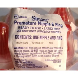 Similac Pack of 25 Similac Premature Nipples & Rings,  EXP 05/2026 NEW!