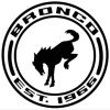 Bronco Ford Bronco Decal Horse Logo EST. 1966
