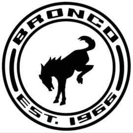 Bronco Ford Bronco Decal Horse Logo EST. 1966