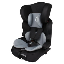 Autoasiento Booster con ISOFIX Grupo 1-2-3 | Silla de Seguridad Convertible para Bebé y Niño, Reclinable y Ergonómica | Color Gris