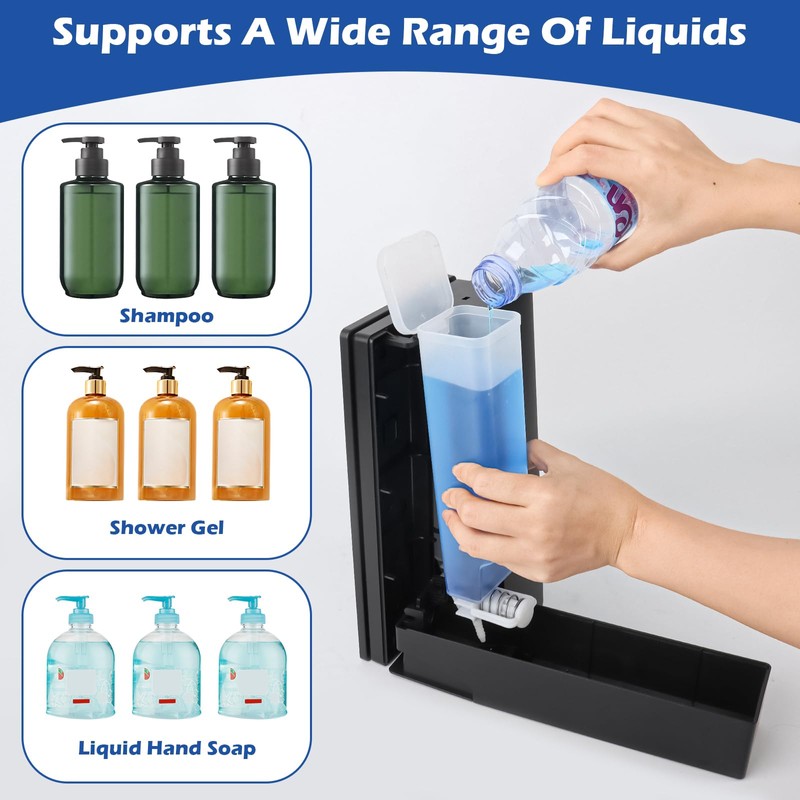 VFANDV 2 x 400 ml Wall Soap Dispenser No Drilling