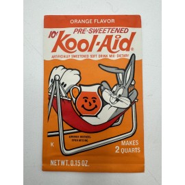 Kool-Aid Vintage New Kool Aid Variations Orange BUGS BUNNY Drink Mix Packet 60s