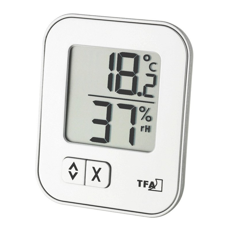 TFA Dostmann Moxx Digital Thermo-Hygrometer, 30.5026.02, White