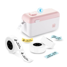 Label Maker Machine with Tape | Labeler Machine with Tape | Portable Bluetooth Label Maker Bundle (3 Rolls 14x40mm Label) HP4 for Home&Office Storage