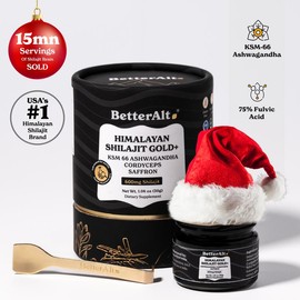 BetterAlt Cordyceps Shilajit Resin | with KSM-66 Ashwagandha, Safed Musli | Lab-tested | Pre-Workout for Muscle Recovery, Performance | 2-Month Pack - Specification: Pack of 1