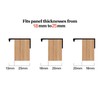 MATOOYA Finger Edge Cabinet Pulls Drawer Cupboard(2,Black,80mm/3.15inch)