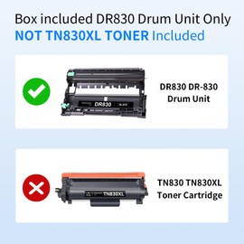 myCartridge DR830 Drum Unit Compatible Replacement for Brother DR830 DR-830 Drum forHL-L2460DW DCP-L2640DW HL-L2405W MFC-L2820DW HL-L2400D HL-L2480DW MFC-L2820DWXL Printer( Black 1 Pack,No Toner)