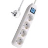 Electraline 59661, 4-Way Power Strip with Switch, Cable 1.5 m