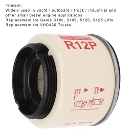 Fuel Filter Water Separator R12P FS19627 P551768 BF1381-O 18-7947 ​​BE924010 Replacement for Outboard Yachts Truck Small Diesel Engine
