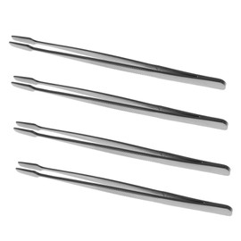 SAFIGLE 4 pcs Eyelash Extension Tweezers Stainless Steel Lash Applicator Tool Ergonomic Design for Professional Home Use Lightweight Durable for Fake Lashes and