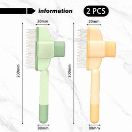 TVSVKWE 2 Pieces Of Pet Comb, Multi-Functional Comb, Pet Hair Cleaning Tools, Pet Supplies, Knot Comb.