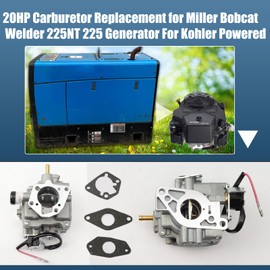 Esttlamer 20HP Carburetor Kit Replacement for Miller Bobcat Welder 225NT 225 For Trailblazer 301G For Lincoln Electric Ranger 10000 Welder Generator fit for Kohler Powered 2485332-S 2405332 2485302