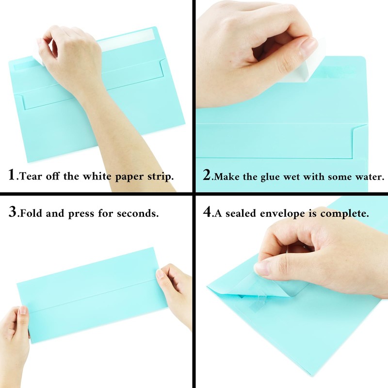 200 Pcs #10 Business Envelopes, Self Seal Standard Envelopes, Windowless