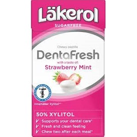 Läkerol DentaFresh Strawberry Mint, 36g Box