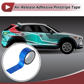 HEROFFIX Pinstripe Tape 45mmx50m Rhombus Mesh Car Stripes Pinstripe Decals for Car Motorcycle and Boat Racing Stripes DIY Stickers Laser Blue 1 Pcs
