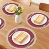 DRMHM Round Placemats Set of 8 Woven Placemats for Dining