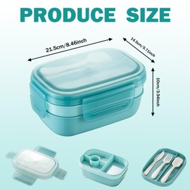 FISH DRAGATE brotdose kinder mit fächern,brotdose,bentobox,lunch box erwachsene,lunch box mit Besteck,lunchbox jausenbox,vesperbox geeignet für schulen,büros