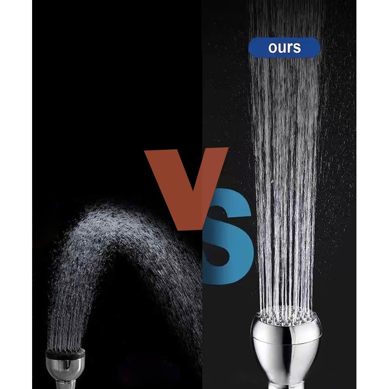 High Pressure Shower Head 3 Inches Showerhead Chrome with Adjustable