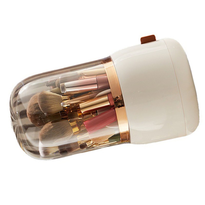Makeup Brush Holder Multifunctional Brush Organizer Home Rotating Dustproof Cosmetic